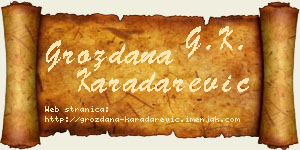 Grozdana Karadarević vizit kartica